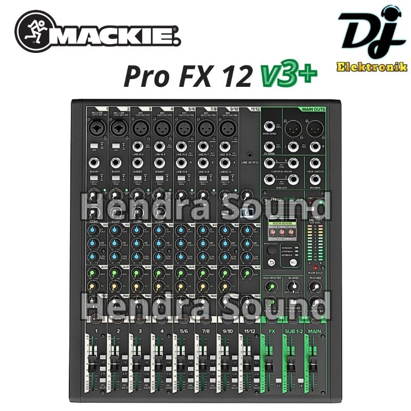 MACKIE ● PRO FX 12 v3+ / PRO FX12 v3+ - Mixer Analog 12 channel