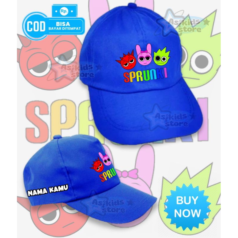 Topi Anak Baseball Sprunki/Topi Anak Kekinian