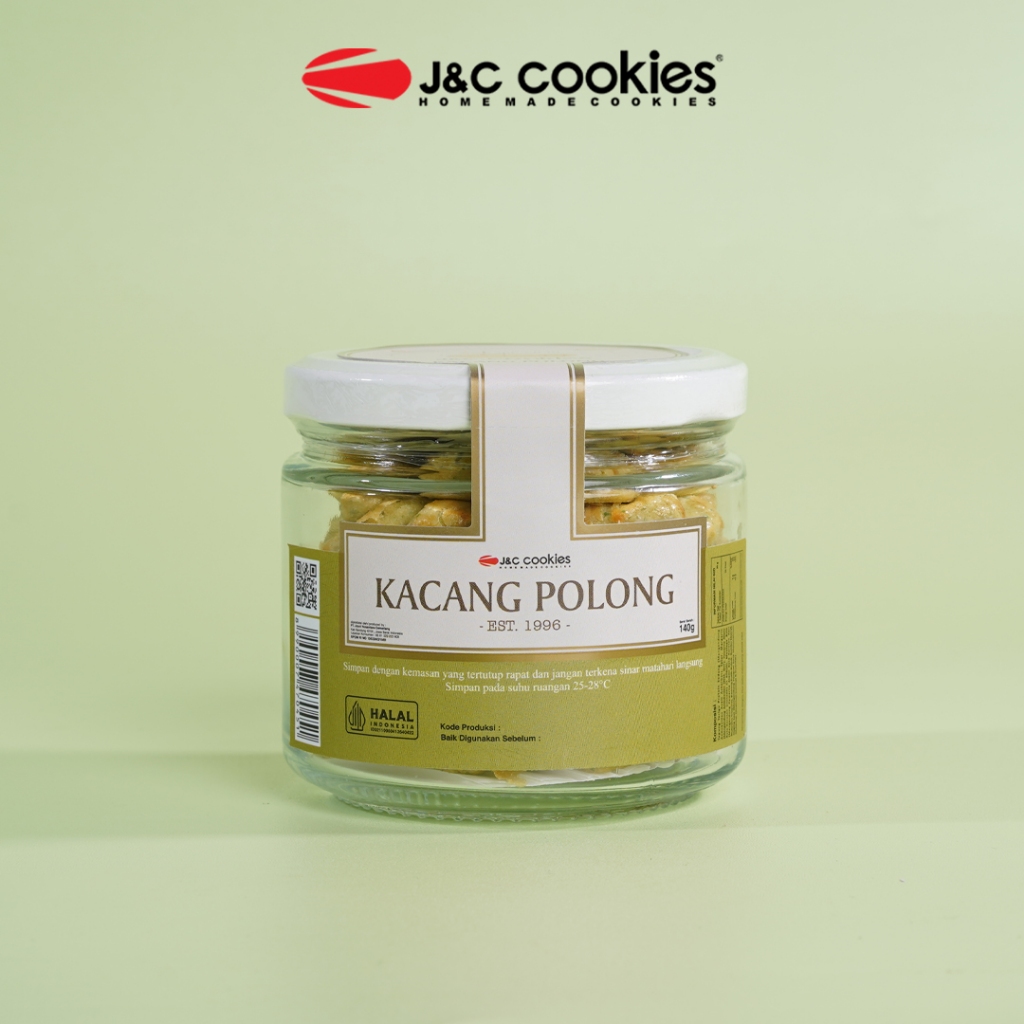 

Kue Kering Kacang Polong JNC J&C Cookies Jar Kaca