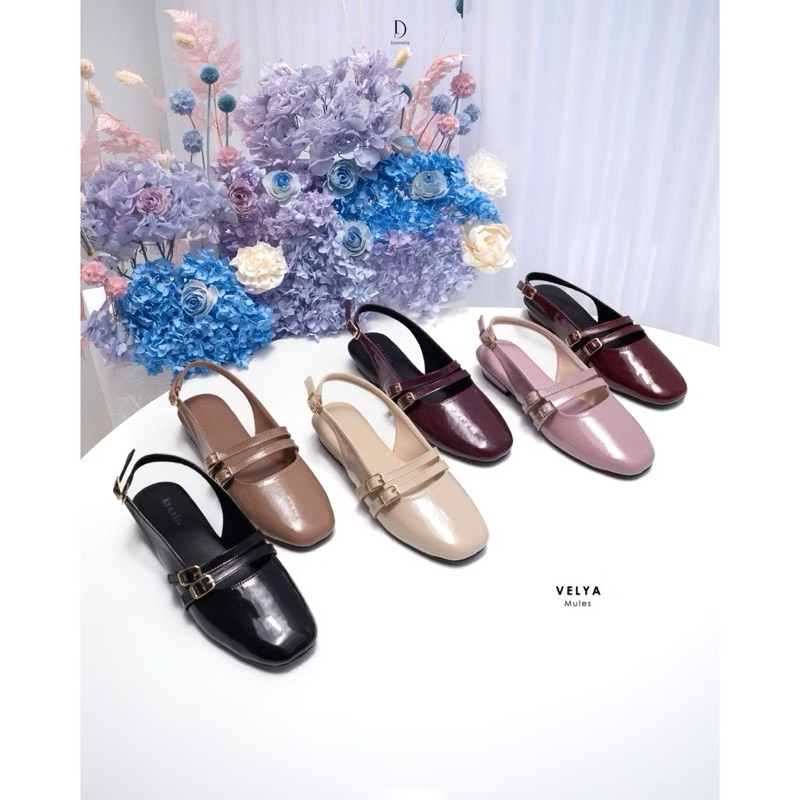 Melstore jkt Damelia Sandal wanita mules velya DAMELIA MELSTORE JKT