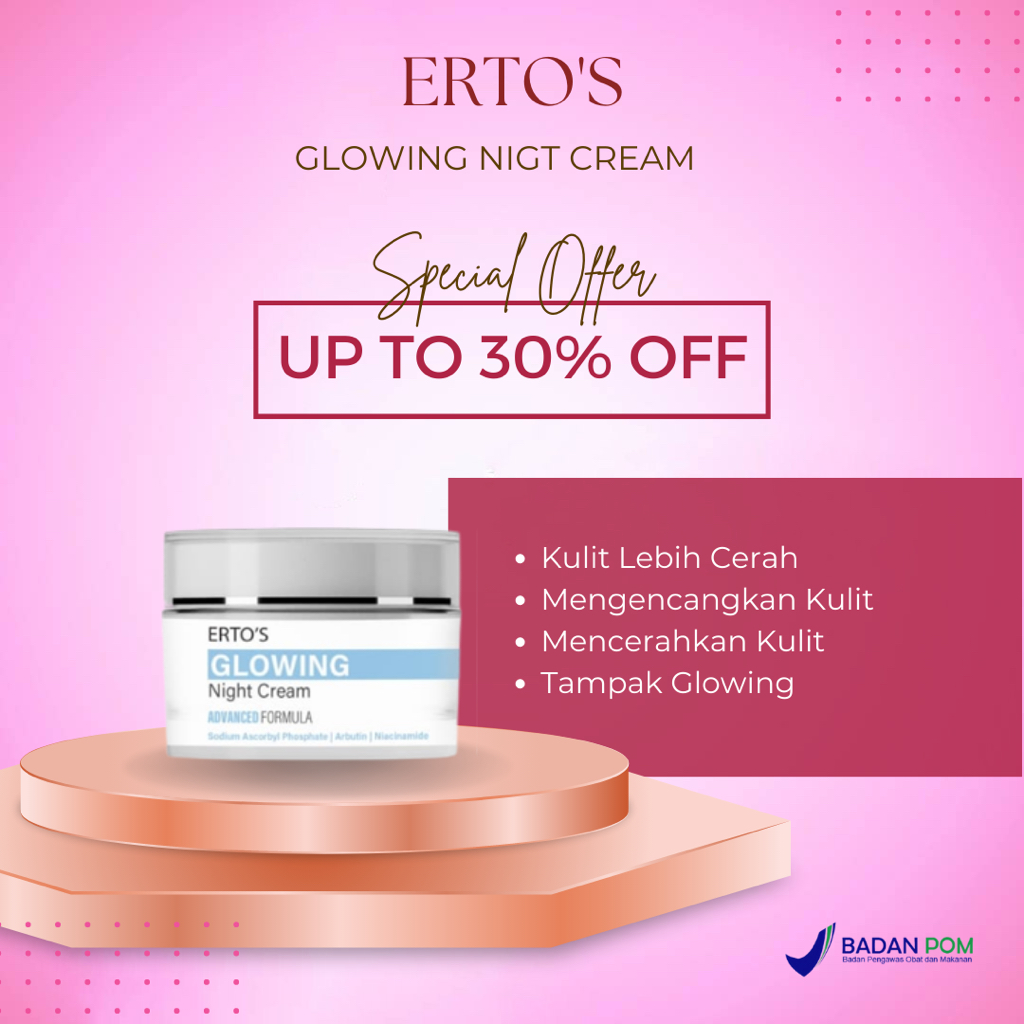 Ertos Glowing Night Cream Krim Malam Ertos