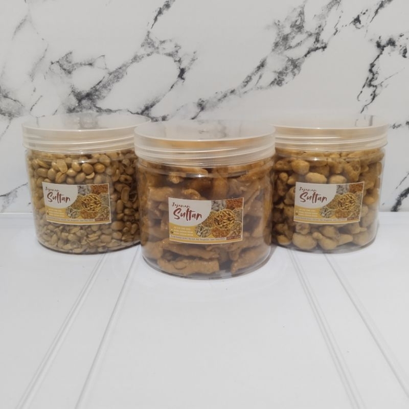

Paket Hemat 3pcs Free Toples 650ML - Kacang Sembunyi Manis - Kacang Medan - Kacang Kedelai Murah