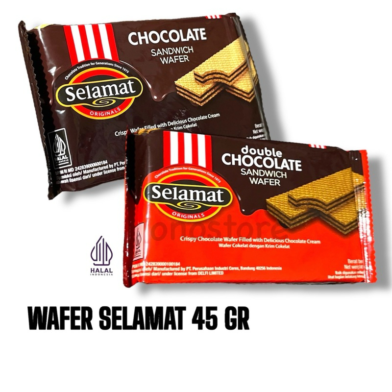 

Wafer Selamat 45 gram Chocolate Double Chocolate