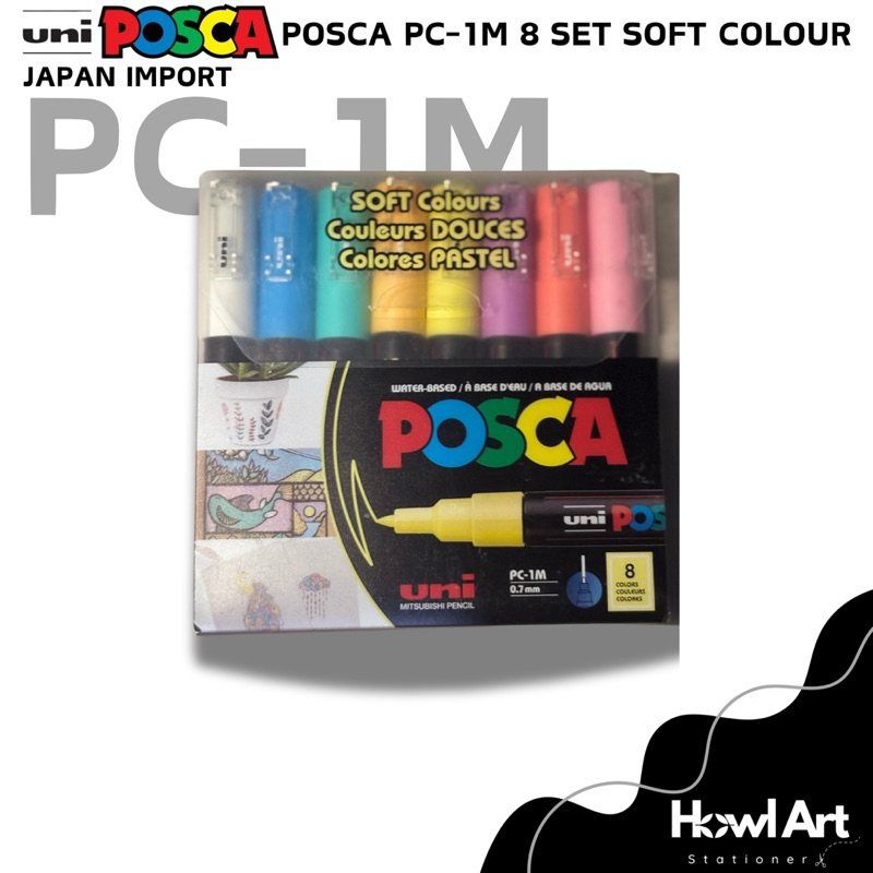 

UNI Posca PC-1M 8 Set Soft Colour Paint Acrylic Marker Japan Import