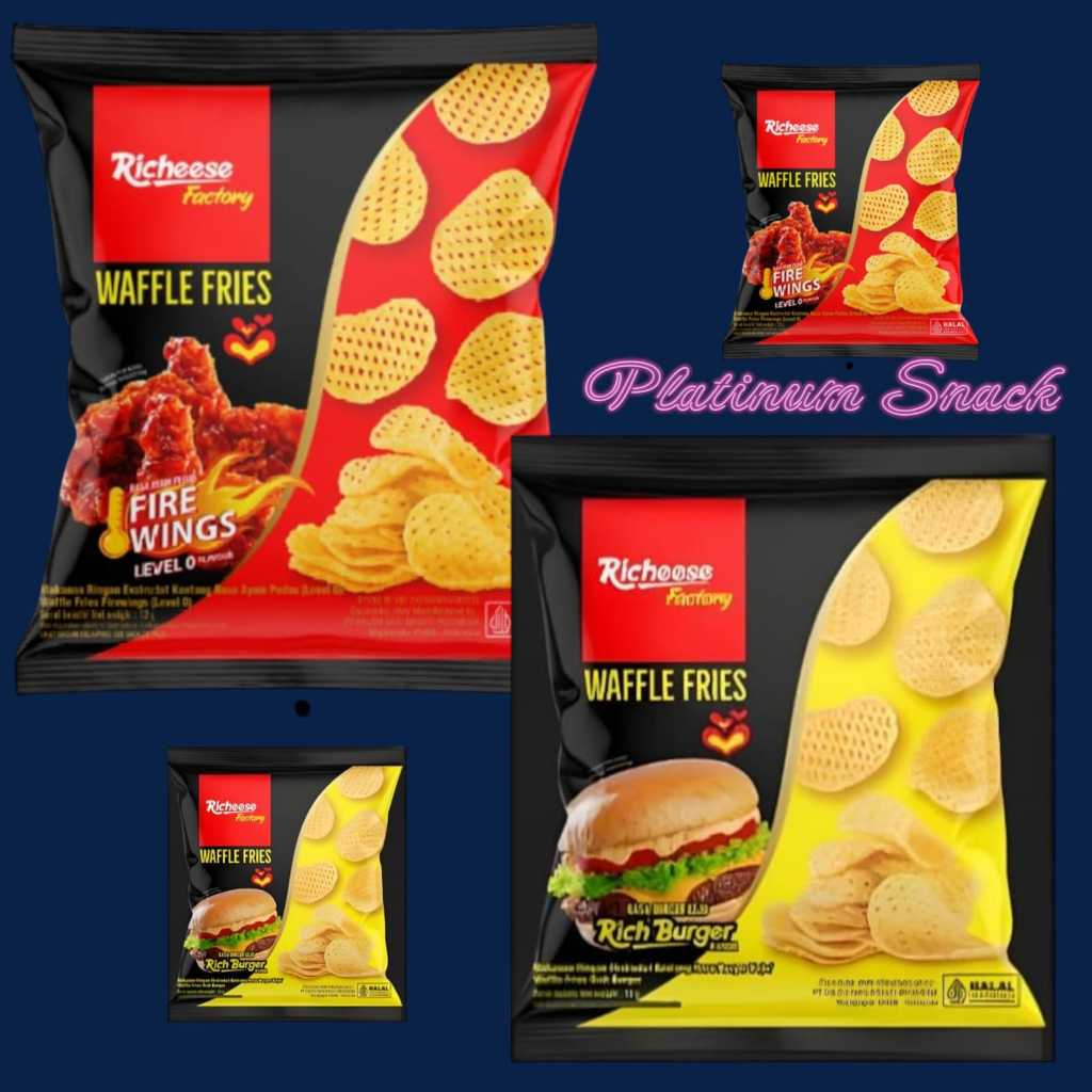 

Richeese Factory Waffle Fries | Isi 10 Bungkus