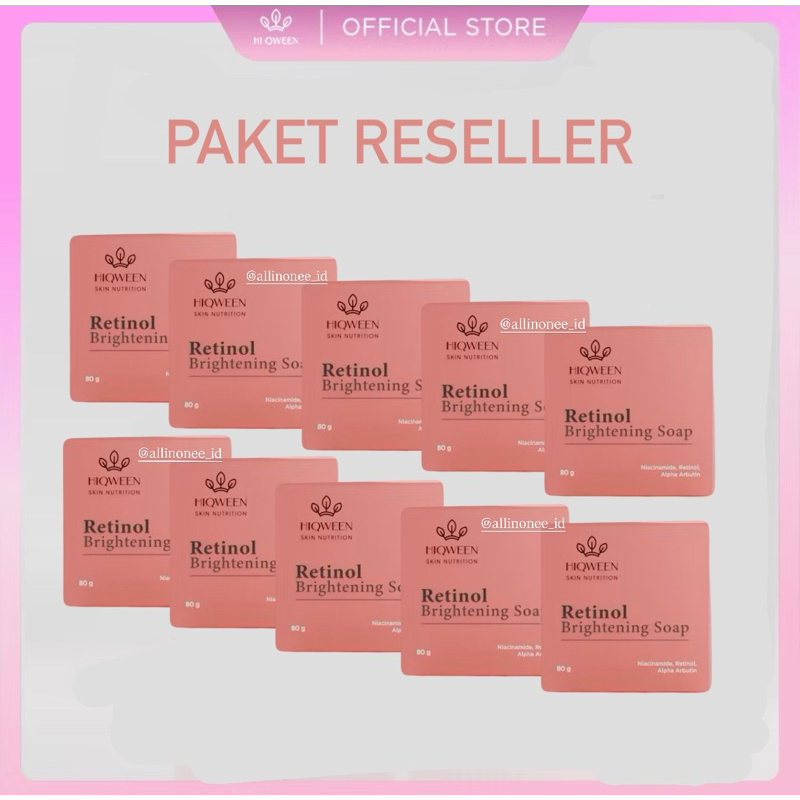 [Paket Reseller] HIQWEEN RETINOL BRIGHTENING SOAP