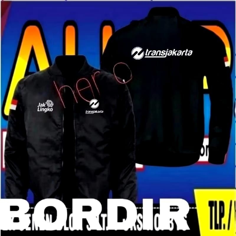 Jaket bordir Transjakarta jaket Transjakarta jaket bomber Transjakarta jaket kerja Transjakarta jake