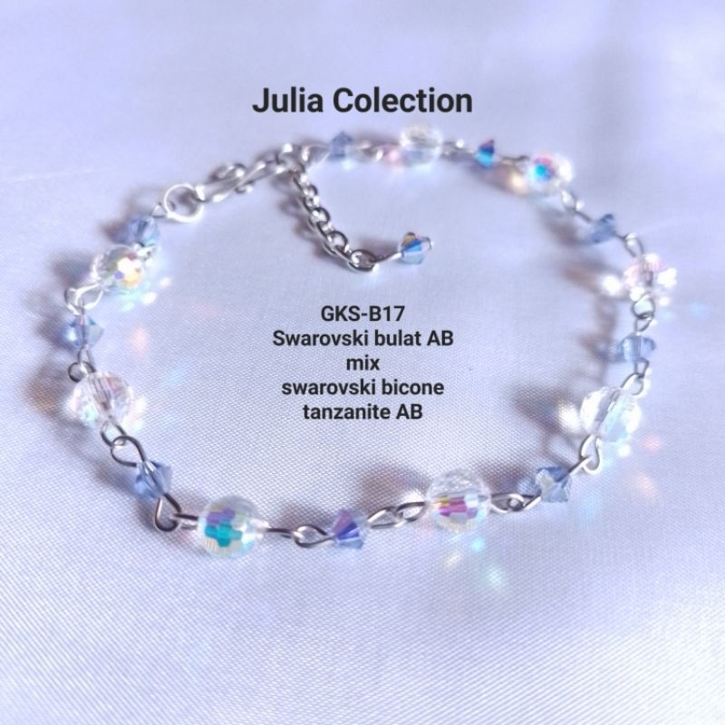 swarovski crystal bracelet/gelang kristal swarovski asli mix