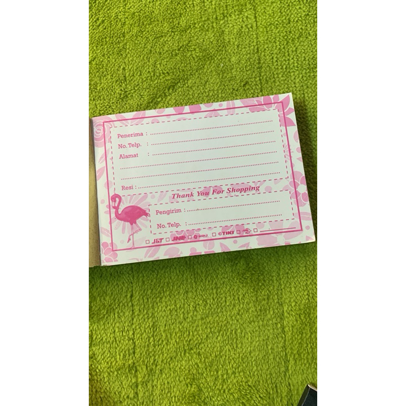 

kertas pengiriman/label pengiriman