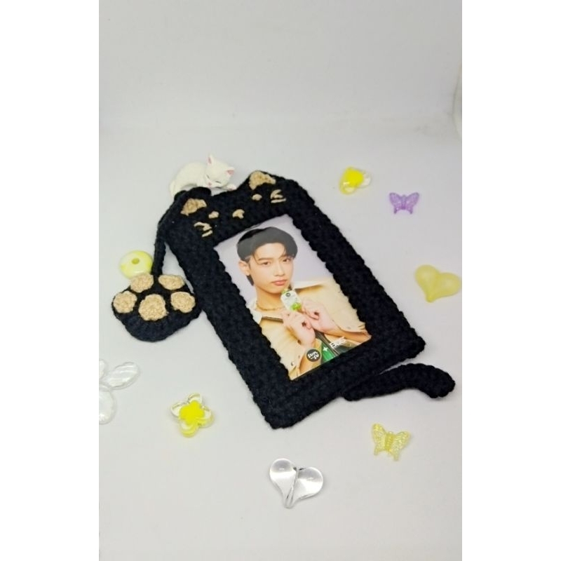

CARD HOLDER CROCHET BLACK CAT | Cahol Rajut Karakter