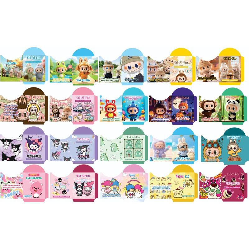 

Amplop Lebaran Labubu x Sanrio (Medium Size Siap Pakai) || Kartun Viral 2025