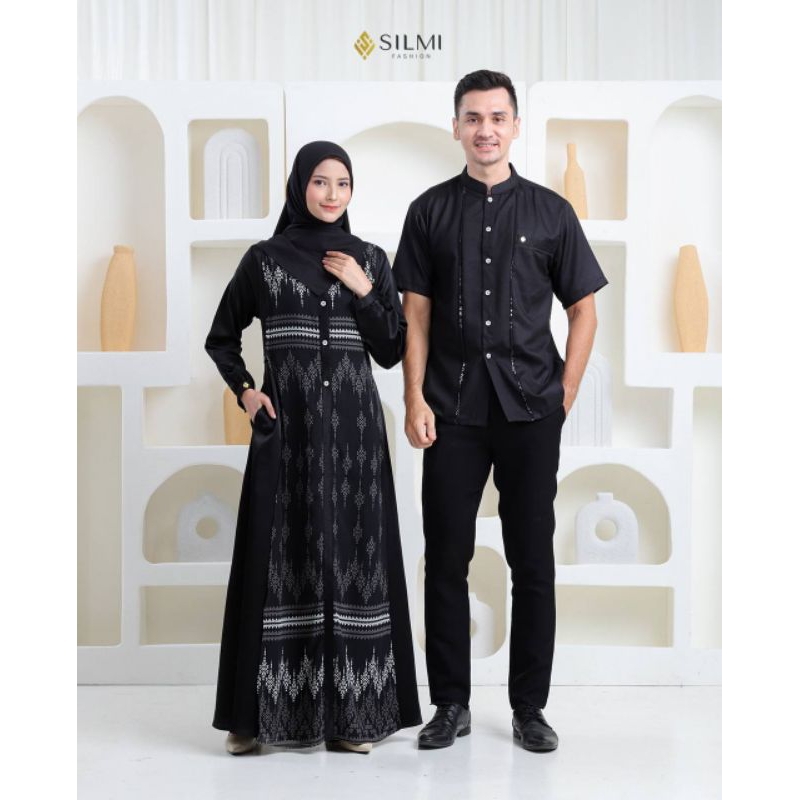 COUPLE SET SARIMBIT KELUARGA HITAM SERAGAM 2025 WARDAH BY SILMI