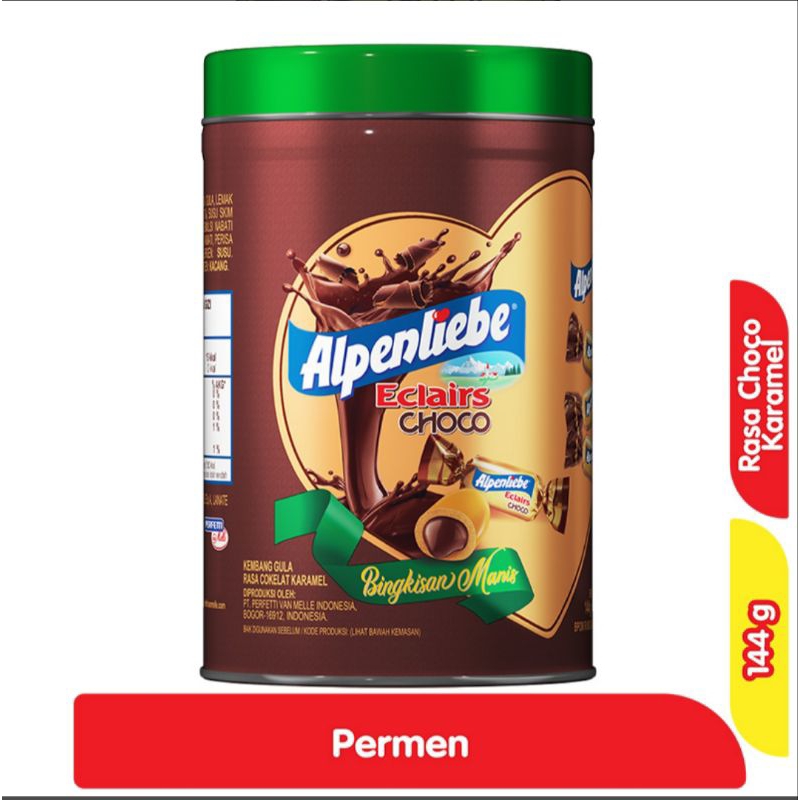 

Alpenliebe Eclairs Choco Permen Cokelat Karamel Kaleng 144 g