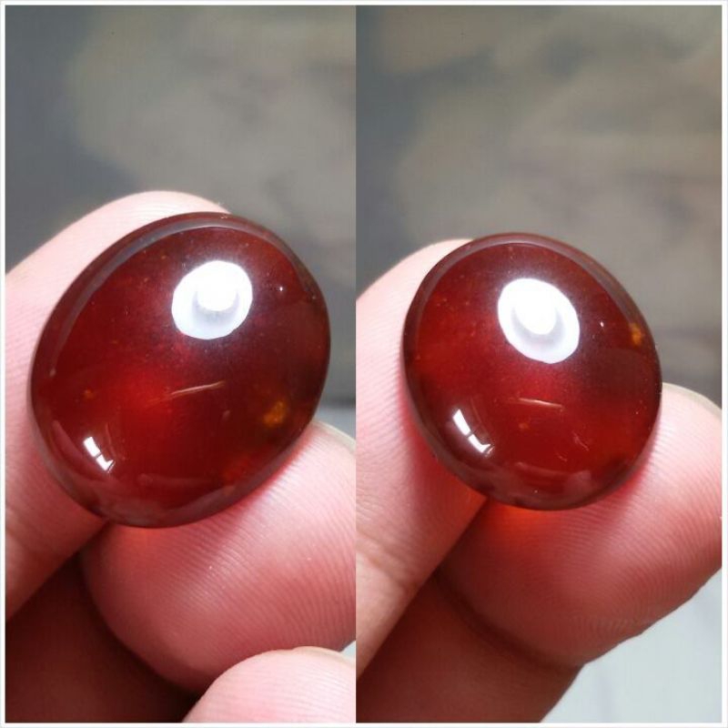 Cincin Mata Batu Natural Brownish Red Garnet Jumbo Hot Kristal Premium (Kolektor Item)