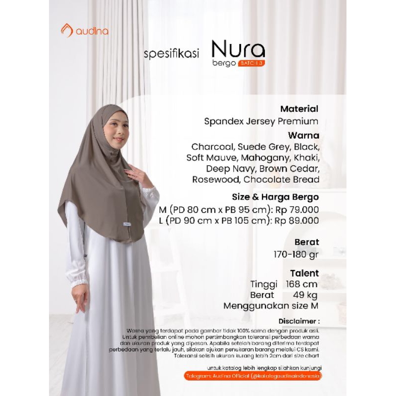 Bergo instan tali Nura by audina indonesia