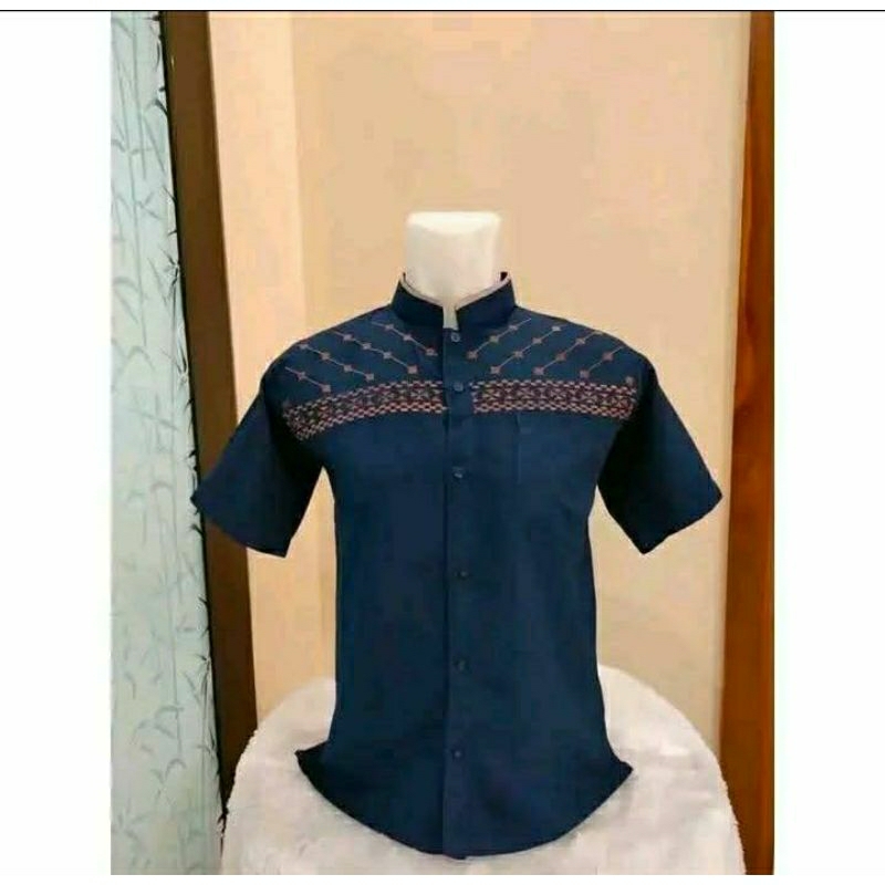 baju koko pria dewasa bordir| koko jasuke pria lengan pendek| baju koko dewasa lengan pendek ori