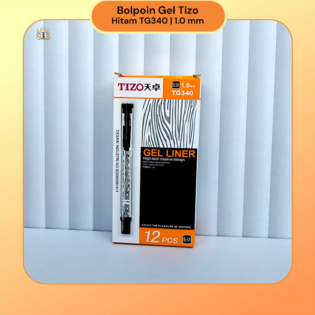 

[ Ecer ] Bolpoin Gel Tizo TG340 1.0 mm Warna Hitam / Bolpoin Kantor / Sekolah