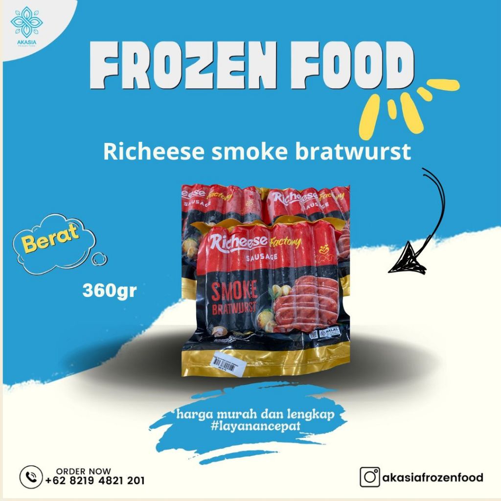 

Richeese Sosis smoke bratwurst 360g
