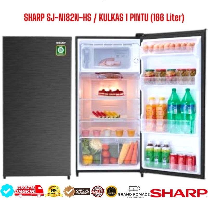 KULKAS SHARP 1 PINTU SJN182NHS 166 LITER