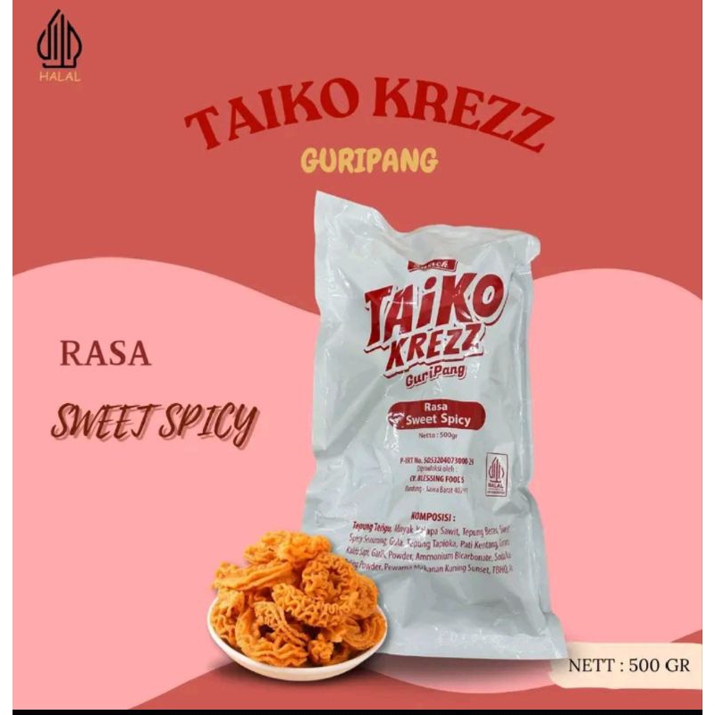 

HALAL TAIKO KREZZ GURIPANG 500G KERIPIK GURITA OCTOPUS ROASTED,SNAK SEHAT LEZAT CAMILAN VIRAL "RASA SWEET SPICY"500 GRAM TIDAK PO GAIS