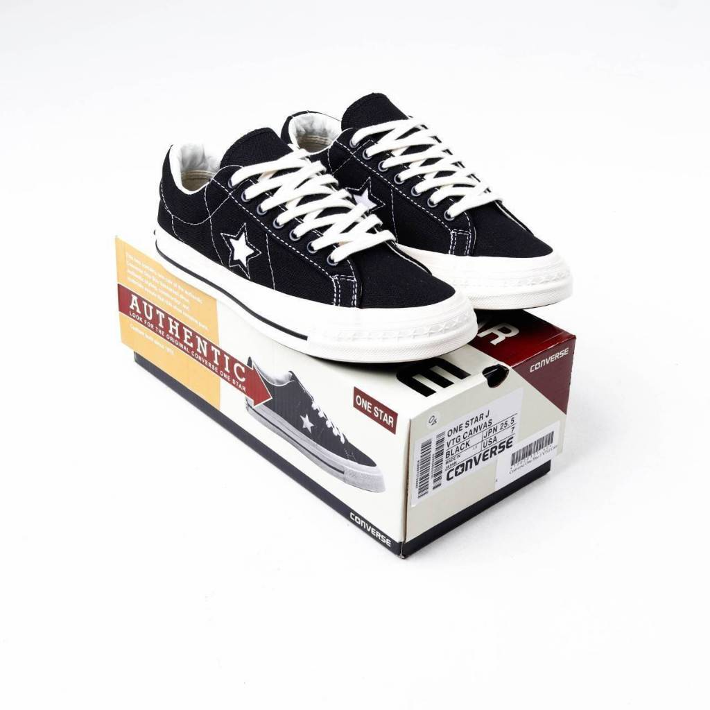 Sepatu One Star J VTG Canvas Black