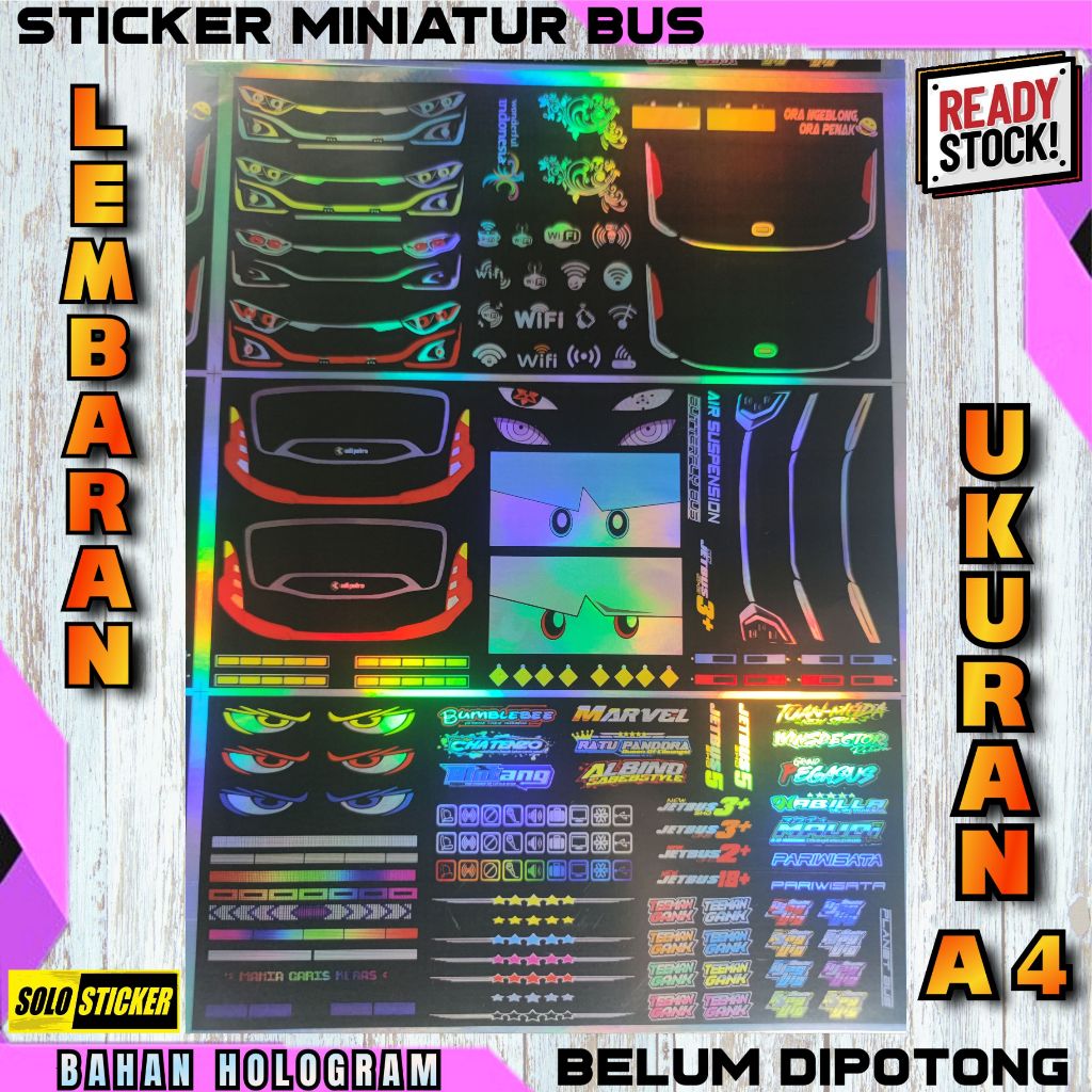 

Paket Lengkap Stiker Hologram Modifikasi Bus Miniatur Lampu Jetbus 5 Jetbus 3 SR3 JB3 RGB JB5 RGB