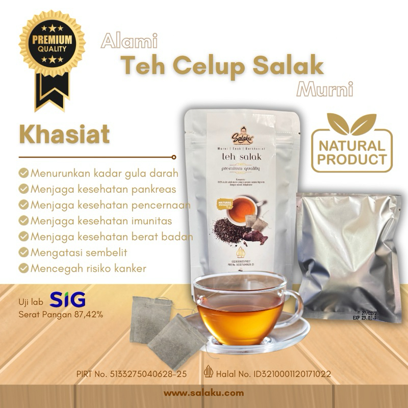 

SALAKU Teh Kulit Salak Herbal Kemasan Kantong Celup - Premium