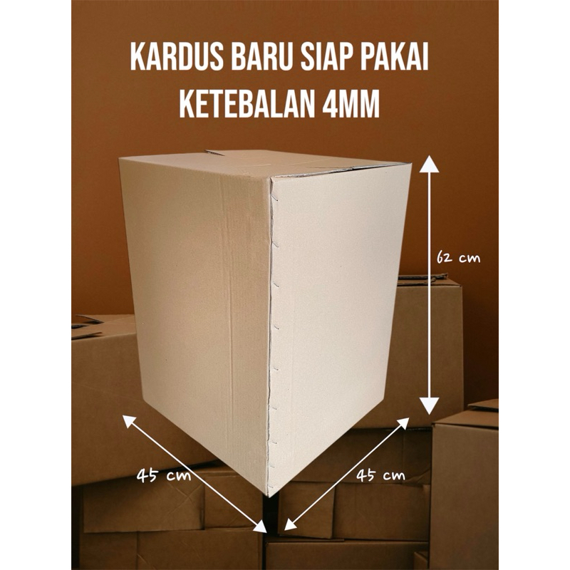 

kardus baru ukuran 51x45x45 & 61x45x45 cm pengaman staples