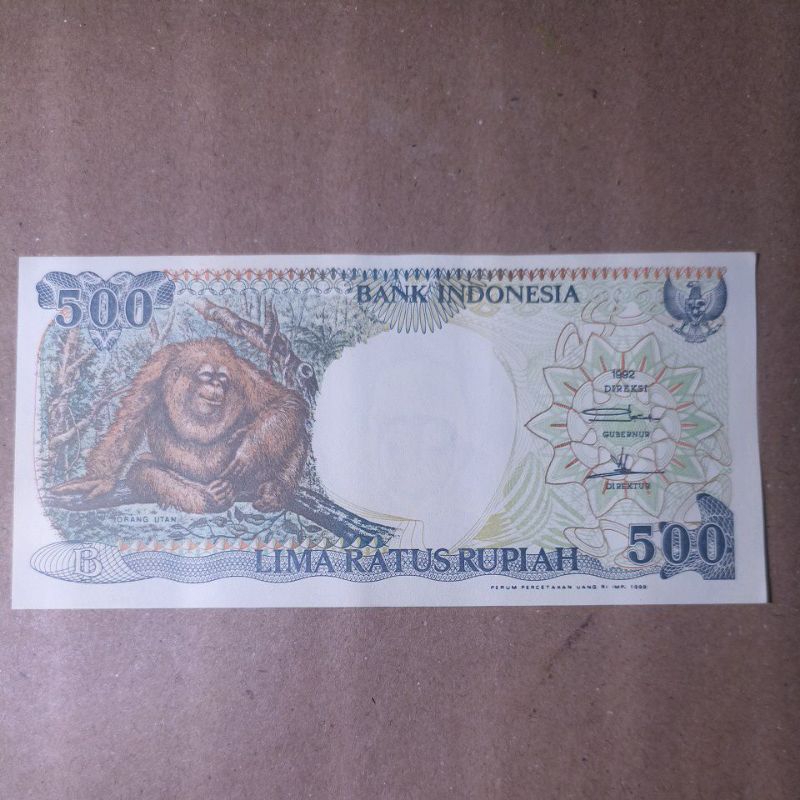 Uang Kuno Indonesia ( 500 Orang Utan 1992 )