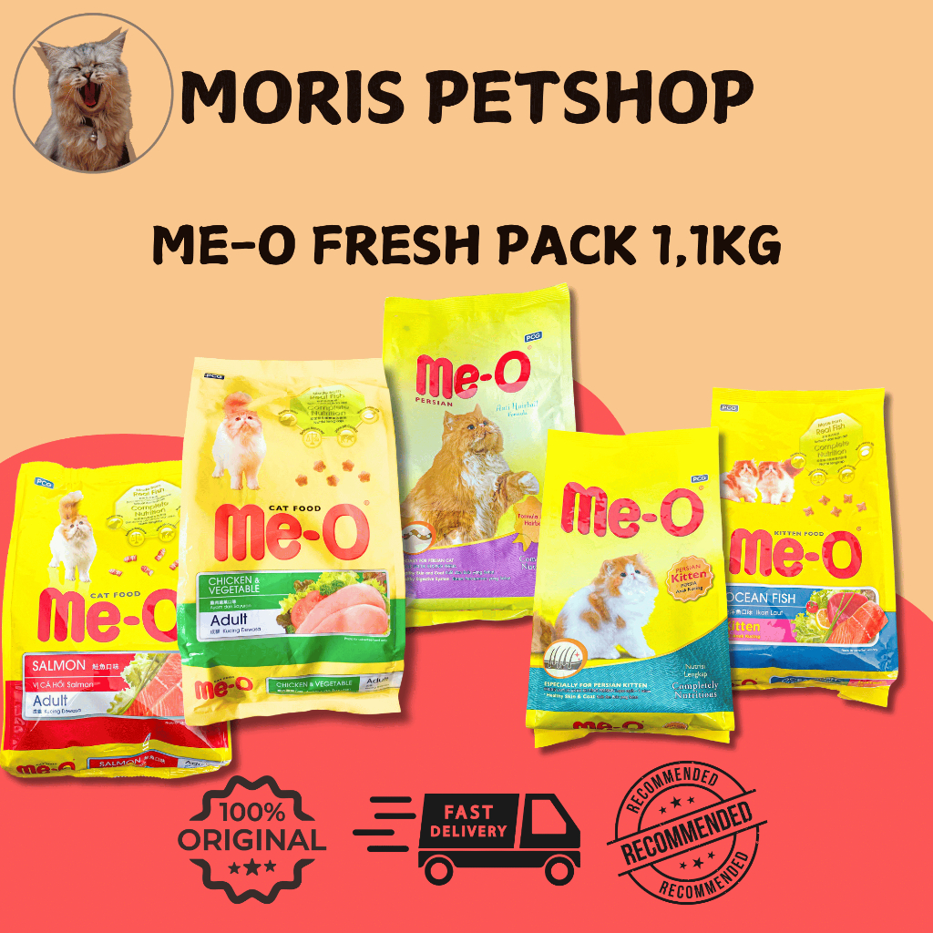 Makanan Kucing Meo Freshpack 1,1KG Persian Adult, Persian Kitten, Ocean Fish Kitten, Chicken Vegetab