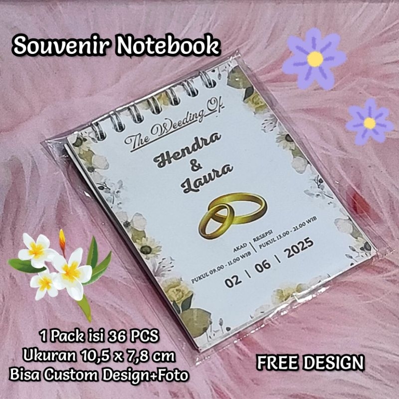 

36 PCS Souvenir Notebook A7+ Spiral Sudah Dikemasin Plastik