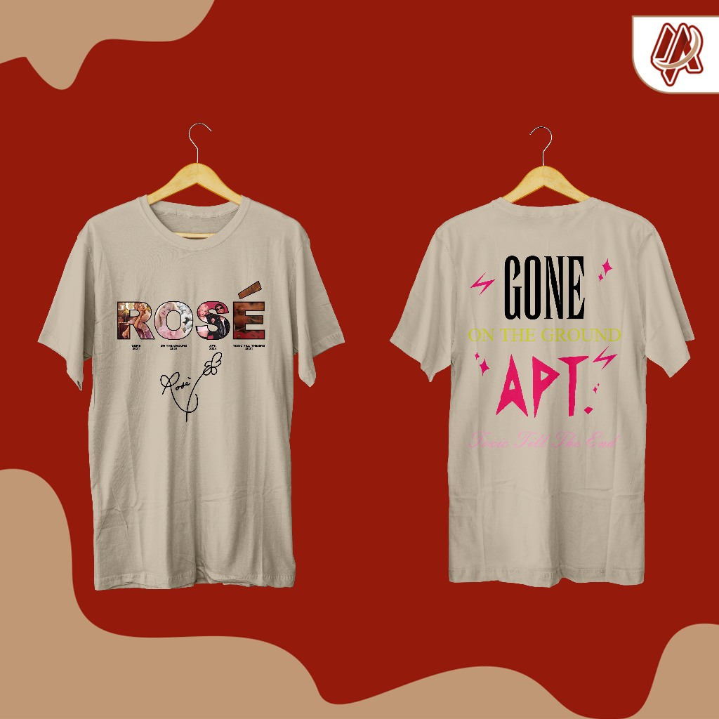 [PREMIUM] KAOS - ROSE BLACKPINK ALBUM DESIGN (GONE ON THE GROUND APT TOXIC TILL THE END)