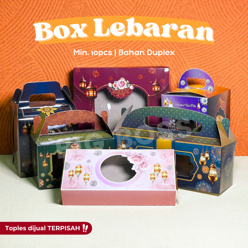 Box Hampers Lebaran Idul Fitri / Box Hampers Kue Kering Lebaran / Dus Kue Idul Fitri / Dus Kue Tople