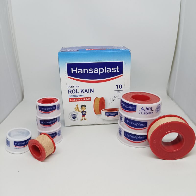 HANSAPLAST ROLL PLESTER / KECIL & BESAR / UKURAN 1.25 CM / PLESTER PEREKAT LUKA