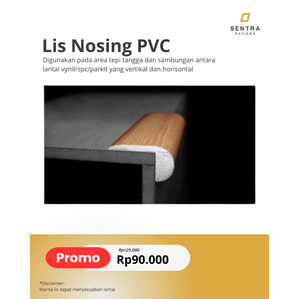 Lis Vinyl Lantai Nosing PVC