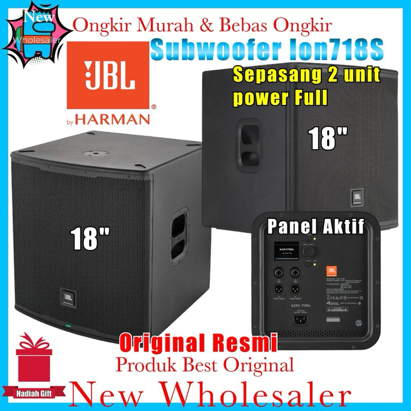 Speaker Subwoofer 18 inch Bass Sub JBL Eon 718S New Original Sepasang