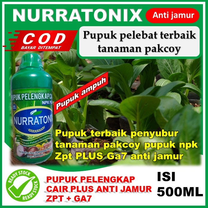 Pupuk Zpt PLUS Ga7 NPK NURRATONIX Pelebat terbaik tanaman pakcoy pupuk penyubur pakcoy paling ampuh