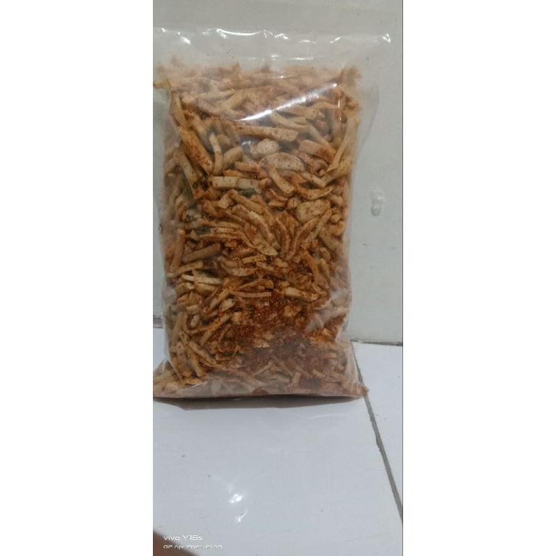 

Basreng pedas daun jeruk ukuran 1kg