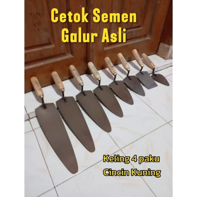 Cetok/Sendok Semen Galur Asli Baja Paku 4/Cetok Galur Asli/Lancip/Oval