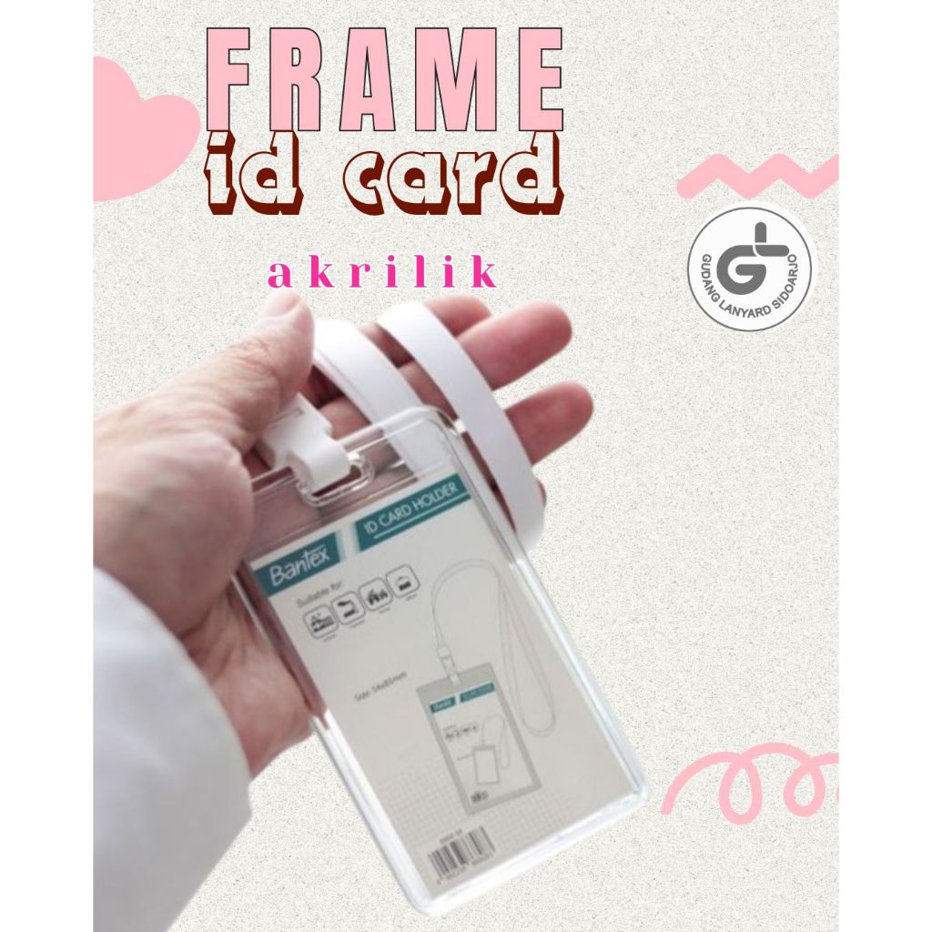

Card holder Acrylic Bening Transparan Badge ID Card casing Kartu pegawai akrilik UHOO 6024