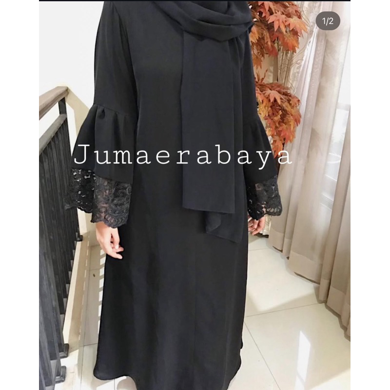 Abaya with lace premium by Jumaera