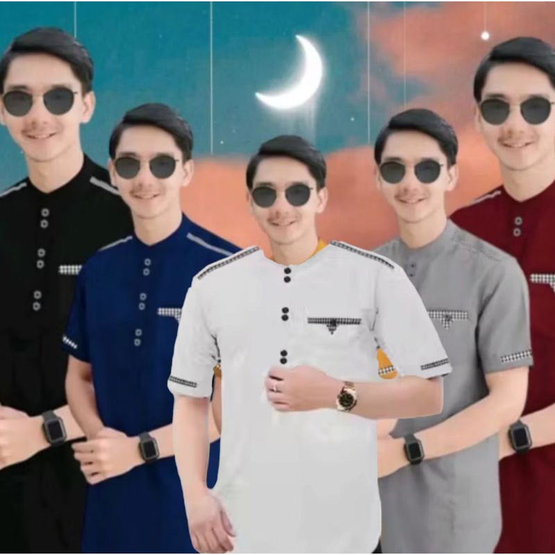 Baju Koko TOJIRO Baju Muslim Pria Dewasa Lengan Panjang dan Lengan Pendek