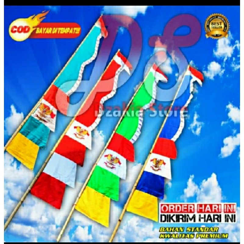 Bendera umbul2 kuda laut bahan kain berkualitas