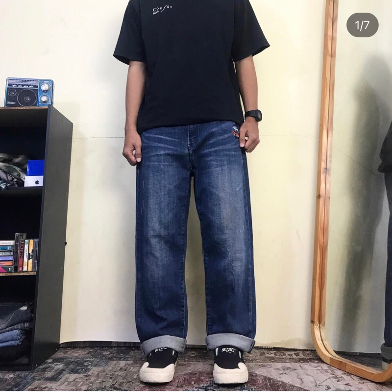 NEPA CAMPING Italy Washed Jeans Faded Korean Fabric Accent Selvedge)