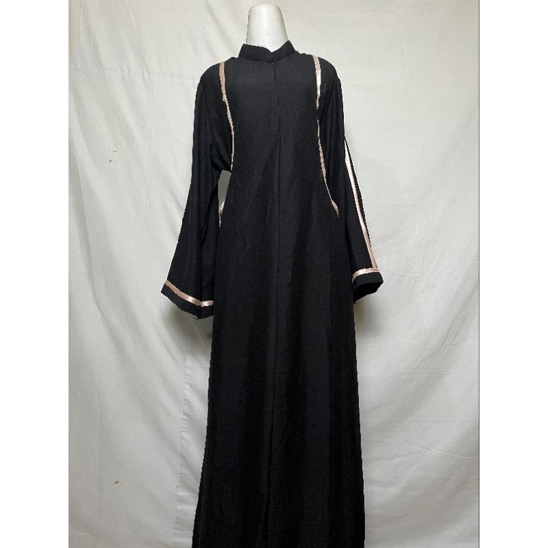 GAMIS ABAYA FATIMAH / GAMIS ABAYA HITAM SIMPLE KEKINIAN