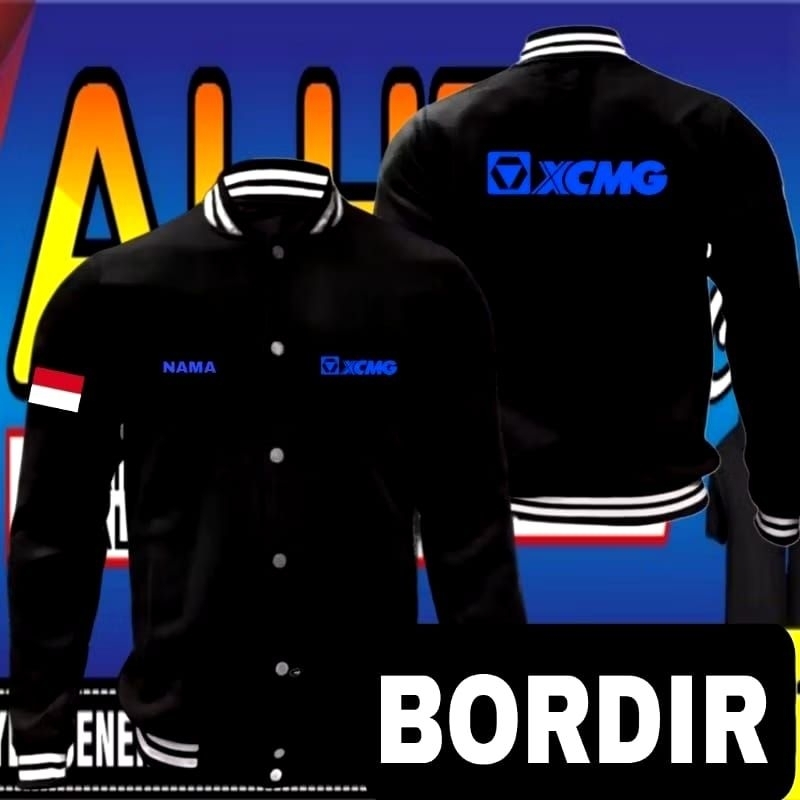 jaket bordir XCMG jaket XCMG jaket baseball XCMG jaket varsity XCMG jaket kerja XCMG jaket seragam X