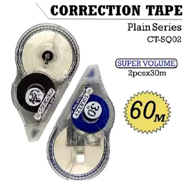 

GROSIR Tip Ex JUMBO PREMIUM SQUEEZY CT-SQ02 Correction Tape 5mm x 30M JUMBO Murah Berkualitas | 1 PACK ISI 2 BIJI