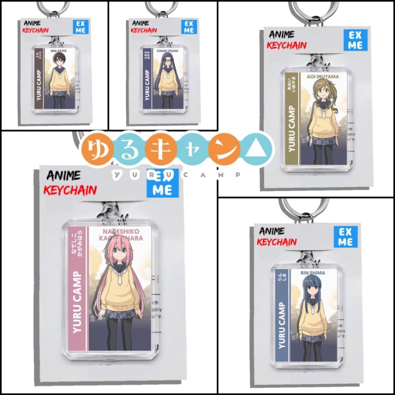 Gantungan Kunci Yuru Camp - Keychain Yuru Camp - Ganci Anime - Gantungan Kunci Nadeshiko - Rin Shima