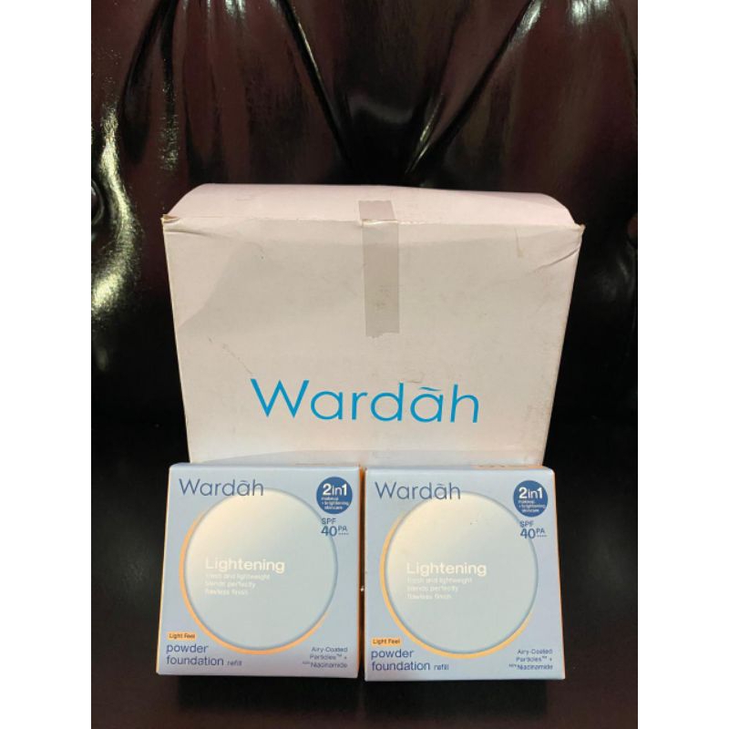 1 lusin 12pcs Bedak Wardah lightening 2in1 KEMASAN BARU