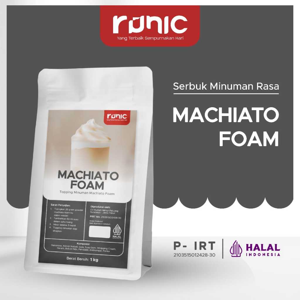 

RuNiC Topping minuman Machiato foam 1kg